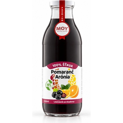 Moy 100 % ovocná šťava Arónia pomaranč 0,5 l