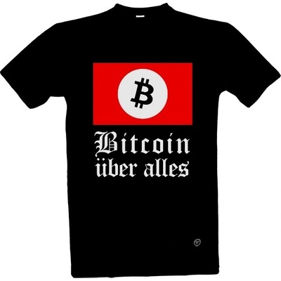 Tričko s potiskem Bitcoin über alles pánské černá – Hledejceny.cz