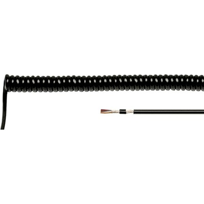 HELU 85941 špirálový kábel Li12YD11Y 400 mm / 1600 mm 7 x 0.14 mm² čierna 1 ks