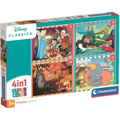 Clementoni Disney klasika 4v1 12+16+20+24 dielov