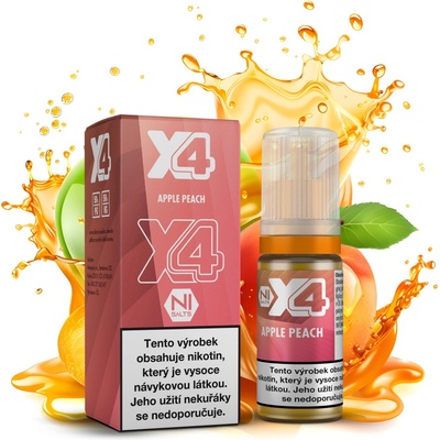 X4 Bar Juice Jablko a broskev 10 ml 10 mg