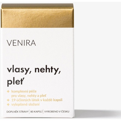 Venira Komplexná starostlivosť o vlasy nechty a pleť 40 denná kúra 80 kapsúl