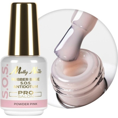 MOLLY Rubber Base S.O.S Antidotum Pro Salon Molly Nails Powder Pink 15g