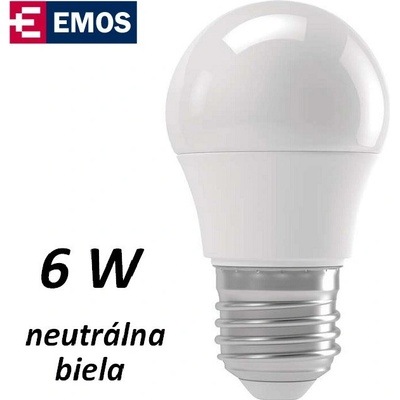 Emos ZQ1121 LED žárovka Classic Mini Globe 6W E27 neutrální bílá