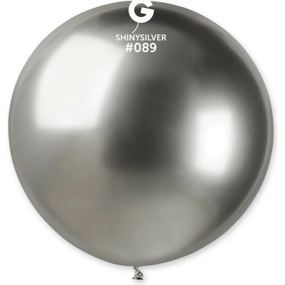 Svet balonku Guľatý chrómový balónik SHINY 80 cm strieborný