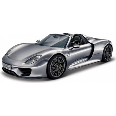 Bburago Plus Porsche 918 Spyder stříbrná BB18-21076 1:24