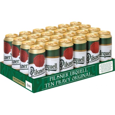 Pilsner Urquell 4,4% 0,5 l (plech) (24 ks balení)