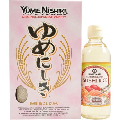 Set Yume Nishiki 1 kg + Rýžový ocet Sushisu 300 ml