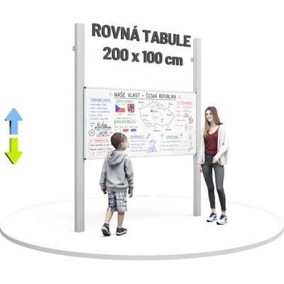 Consulta Keramická magnetická tabule 200 x 100 cm bílá PRO-T200100PY