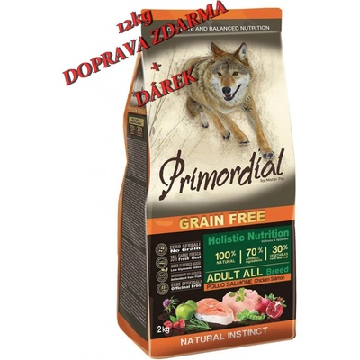 Primordial Adult Grain Free Chicken & Salmon 2 x 12 kg