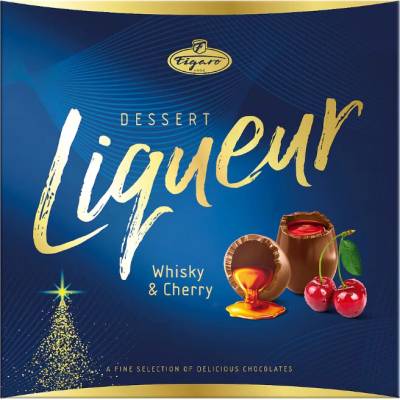 Figaro Šišky z mléčné čokolády plněné Cherry likérem a likérem s příchutí whisky 220 g