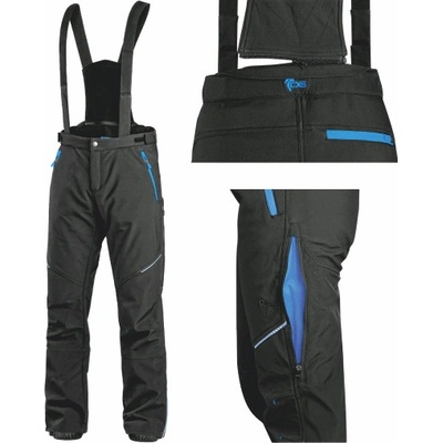 CXS kalhoty TRENTON zimní softshell pánské černo-modré