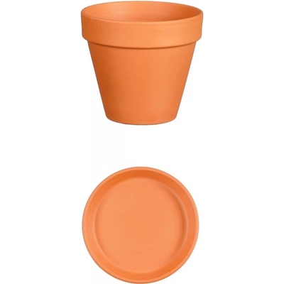 Mica Decorations Květináč s miskou Stan terakota 11,5 x 13,5 cm 3 provedení