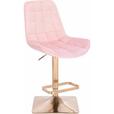 LuxuryForm Design Paris Velur na zlatej hranatej podstave / svetlo ružová