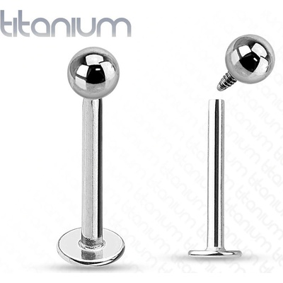 Šperky4U piercing do brady labreta titan TIT1019-16104