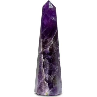 Milujeme Kameny Ametyst - obelisk - tromlovaný kámen 2