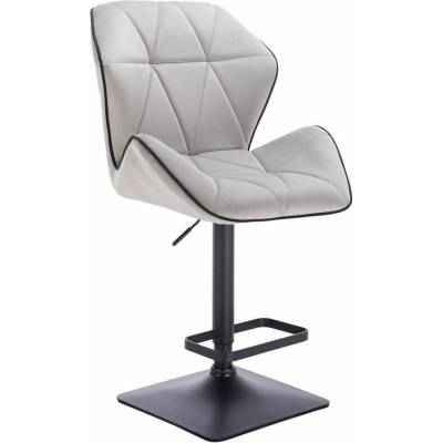 LuxuryForm Design Milano Max Velur na čiernej hranatej podstave / šedá