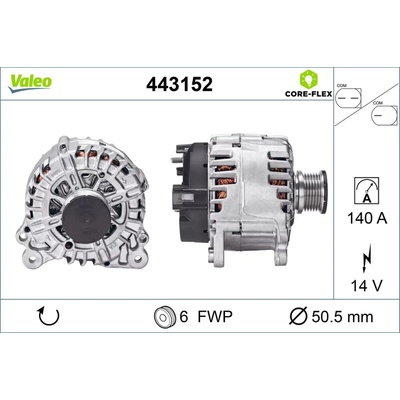 VALEO Alternátor NEW PART VA 443152