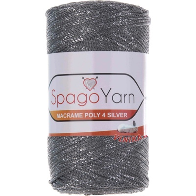 Spago Příze Macrame Poly 4 silver Varianta: SY064