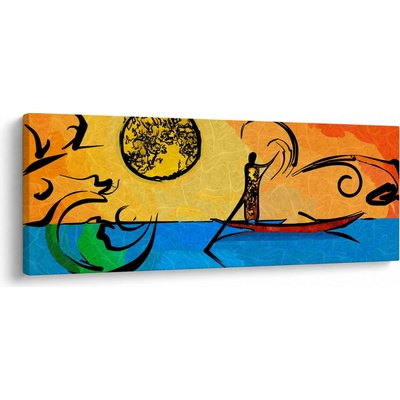 Obraz starověké malby, jednodílný 100x40 cm