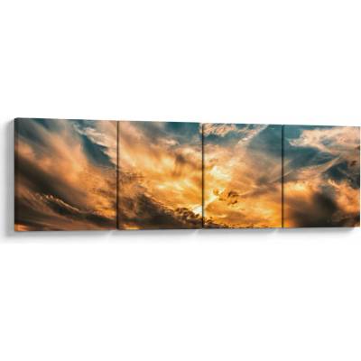 Obraz mračien, štvordielne 160x40 cm