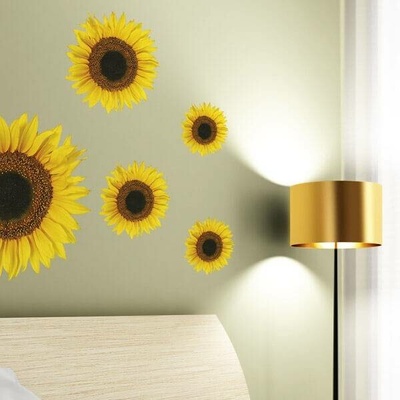 Crearreda Samolepicí dekorace WA M Sunflower 54106 Slunečnice 2 archy 31x31 cm