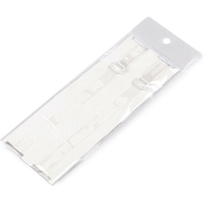 Ramínka silikonová šíře 10 mm; 15 mm s kovovým zapínáním - (10 mm) transparent bílá – Hledejceny.cz
