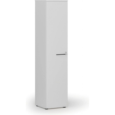 Primo Úzká kancelářská skříň WHITE, 1781 x 400 x 420 mm, bílá