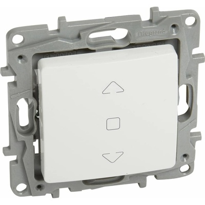 Legrand Ovládač žalúzií tlačidlový 10A/250V (SS) biela Niloé