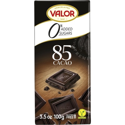 Valor Bezlepková horká 85% bez pridaného cukru 100 g