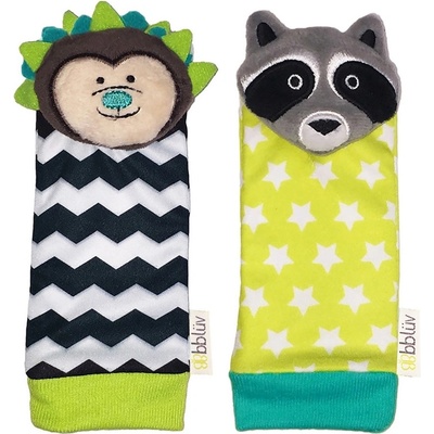 Bblüv Düo Chrastítka na nohu Hedgehog & Racoon