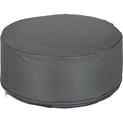 Home Deco Taburet látkový tmavě šedý, vnitřní výplň nafukovací, průměr 55 cm