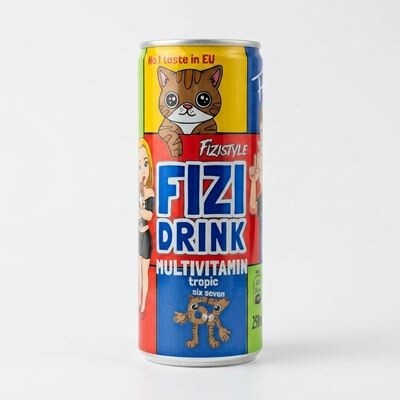 FIZI DRINK limonáda s příchutí multivitamin tropic 250 ml