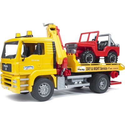 Bruder Nákladní auto MAN odtah + jeep