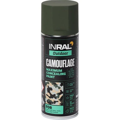TEGRA INRAL matná maskovacia farba v spreji 400 ml – zelená NATO (RAL 6031)