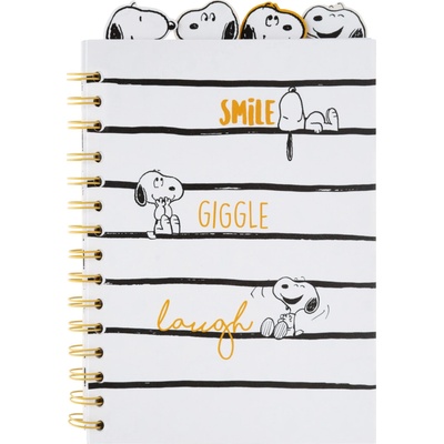 Grupo Erik Zápisník A5 kroužková vazba Smile Giggle Laugh Snoopy – Hledejceny.cz