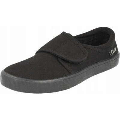 CLARKS detské papuče ČIERNE NA SUCHÝ ZIPS J