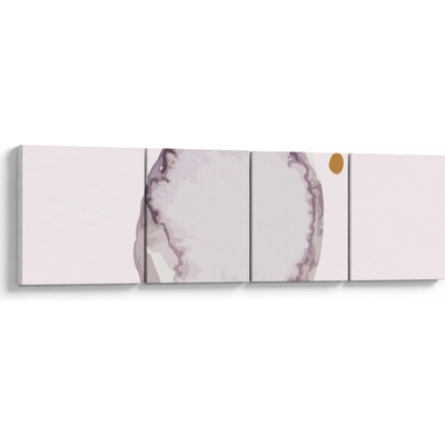 Obraz - Fialový minimalismus N⁰4, Čtyřdílný 160x40 cm