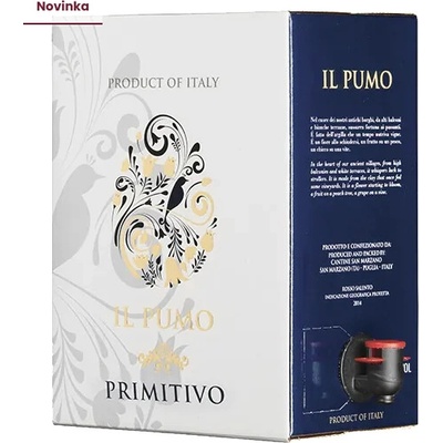 BIB Primitivo Il Pumo Puglia IGP 2024 13,5% 5 l (holá láhev)