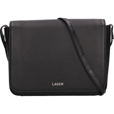 Lagen dámska kožená crossbody kabelka BLC-22/2061 BLK