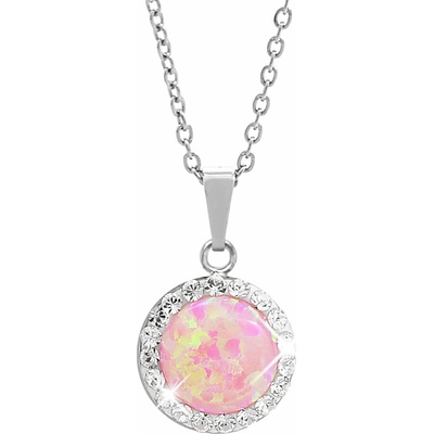 JSB Bijoux Opál s krištáľovými kameňmi Swarovski Rose 92300025ro (Ag925/1000, 2,1 g)