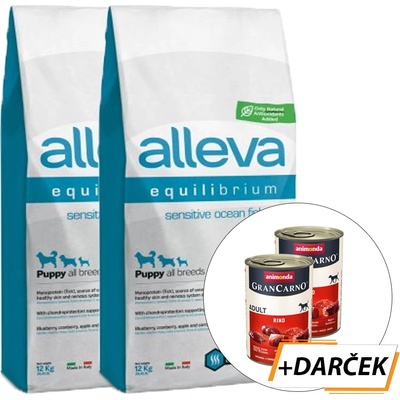 Alleva Equilibrium Sensitive Puppy All Breeds Ocean Fish 2 x 12 kg