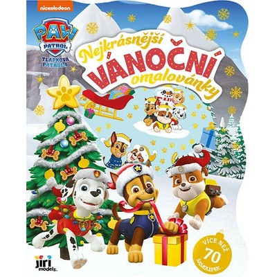 Vánoční omalovánky se samolepkami Paw Patrol Tlapková Patrola
