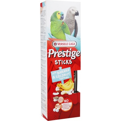 Versele-Laga Prestige Sticks pro velké papoušky Banana & Coconut 140 g