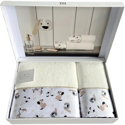 Soft Cotton Osuška a uterák BEAGLE v darčekovom balení Biela Sada viac rozmerov 2 ks