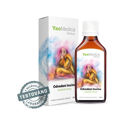 YaoMedica Odvedenie toxínov tinktúra pri akútnych infekciách spojených s bolesťami v krku 50 ml