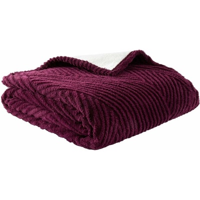 Catherine Lansfield Tmavofialový pléd Heat Buddy Super Thermal 230x220