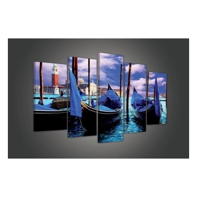 Obraz na plátne viacdielny - OB3422 - Gondoly 100cm x 60cm - S17