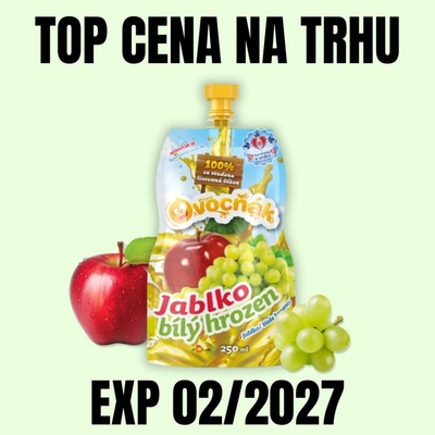 Ovocňák mošt jablko a bílý hrozen 250 ml – Hledejceny.cz