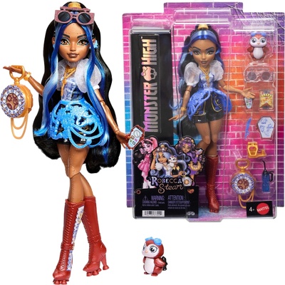 Mattel Monster High Robecca Steam panenka 28 cm s doplňky a mazlíčkem